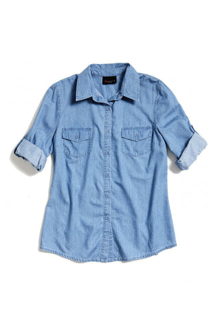 [Sample] Levi's, blue denim womens shirt